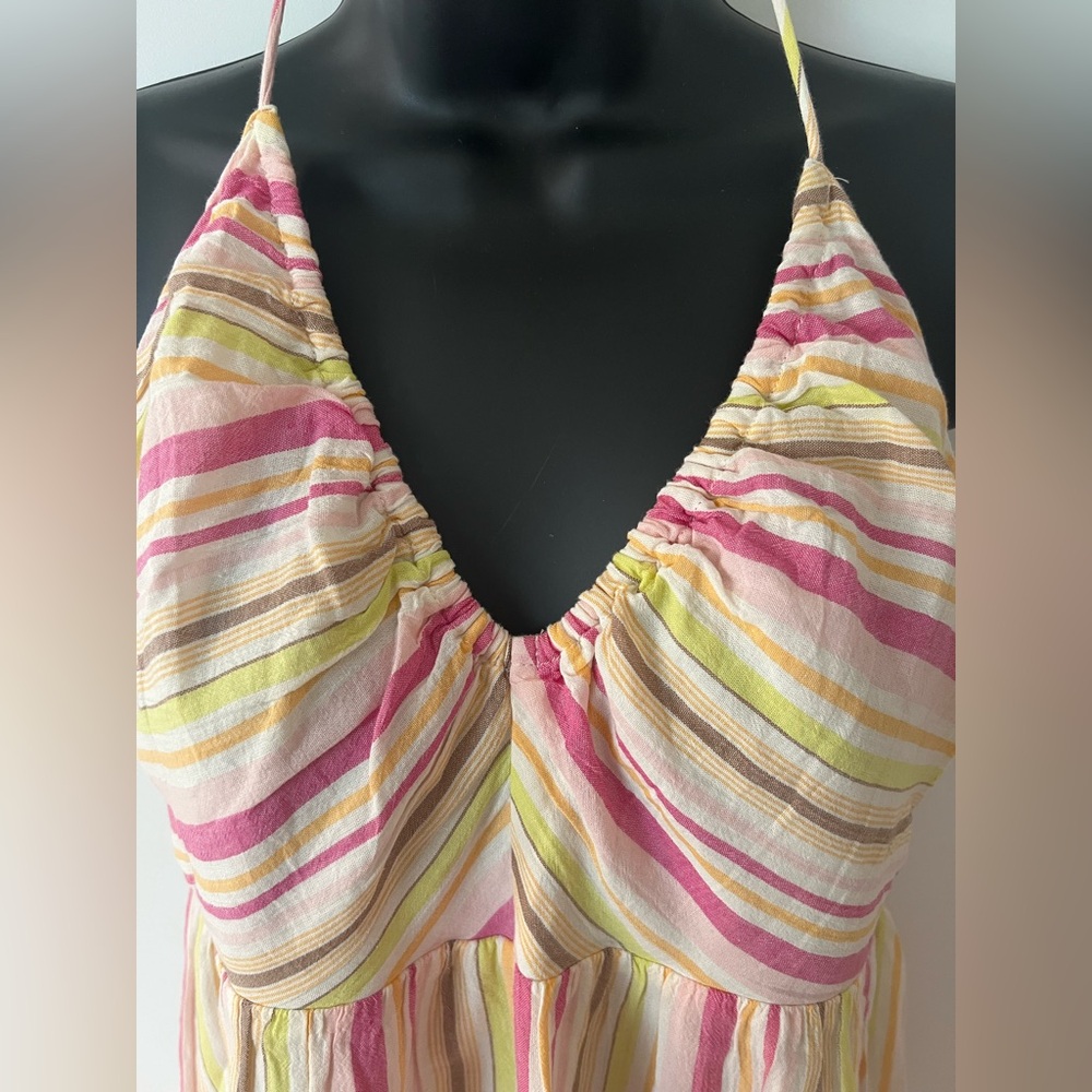 Old Navy Pink and Green Sleeveless Maxi Dress - Picture 3 of 4